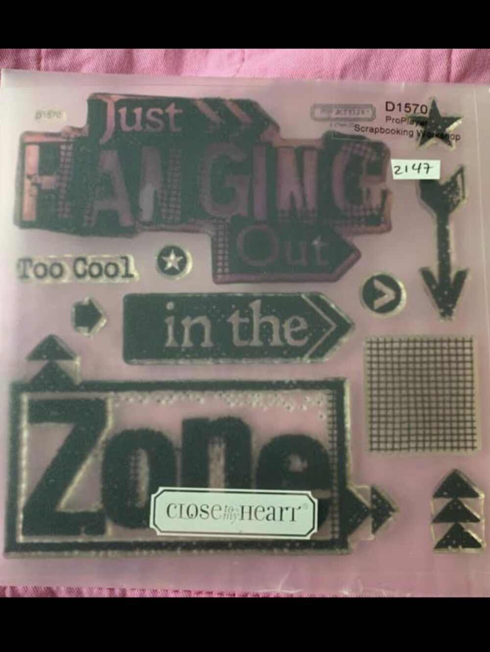 CTMH Pro Player Clear Stamp Set For Scrapbooking